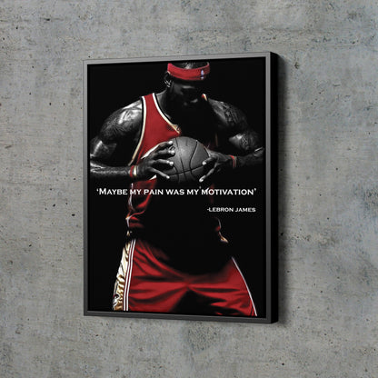 LeBron James Poster Cleveland Cavaliers Basketball Quote Hand Made Posters Canvas Print Wall Art Home Decor