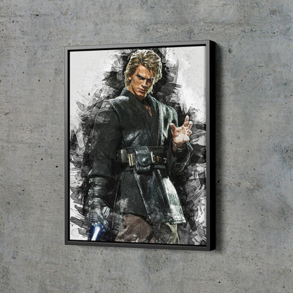 Anakin Skywalker Poster Star Wars Movie Painting Hand Made Posters Canvas Print Kids Wall Art Man Cave Gift Home Decor