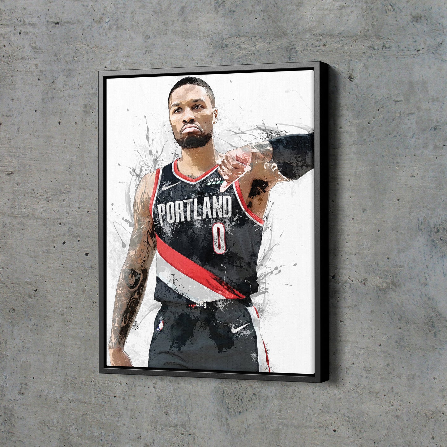 Damian Lillard Art Poster Portland Trail Blazers Basketball Hand Made Posters Canvas Print Wall Art Home Man Cave Gift Decor