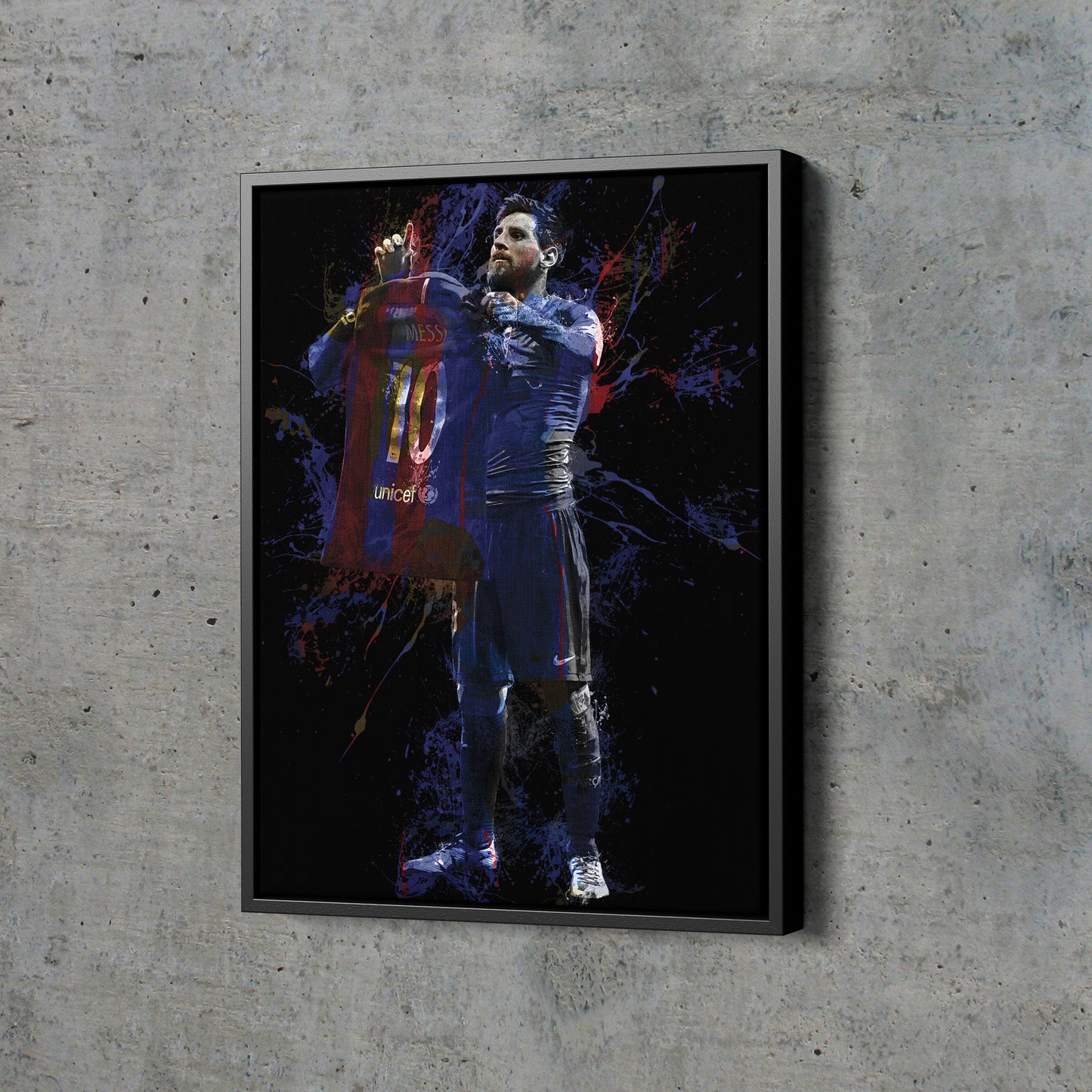 Lionel Messi Celebration Poster Soccer Player Barcelona Painting Hand Made Posters Canvas Print Kids Wall Art Man Cave Gift Home Decor