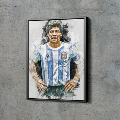 Maradona Poster Napoli Soccer Painting Hand Made Posters Canvas Print Kids Wall Art Man Cave Gift Home Decor