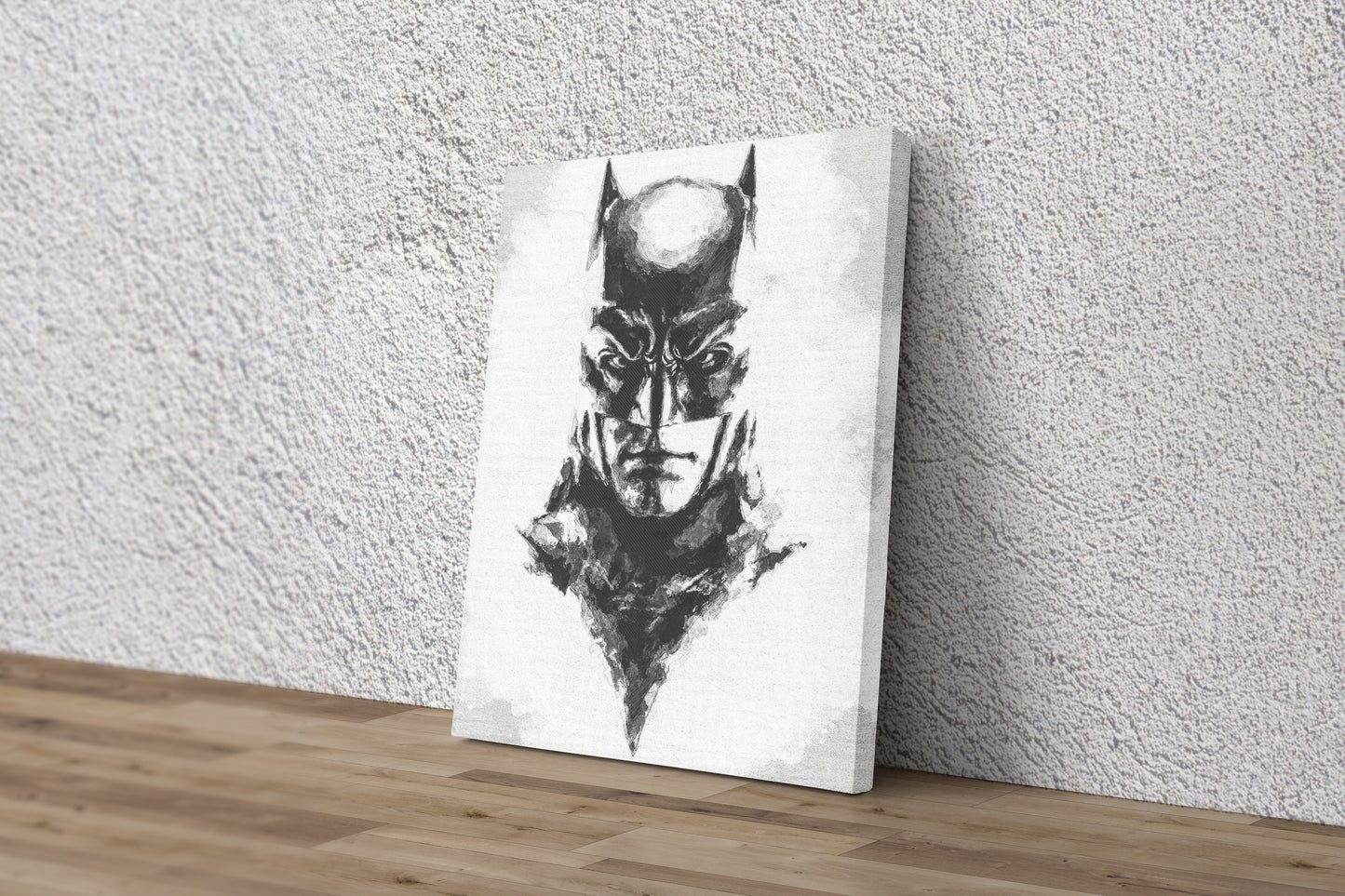 Batman Face Poster DC Superhero Comics Painting Hand Made Posters Canvas Print Kids Wall Art Man Cave Gift Home Decor