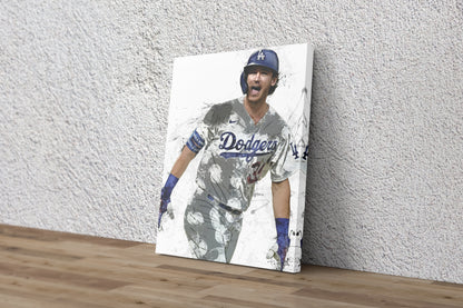 Cody Bellinger Poster Los Angeles Dodgers Championship Baseball Hand Made Posters Canvas Print Wall Art Man Cave Gift Home Kids Decor