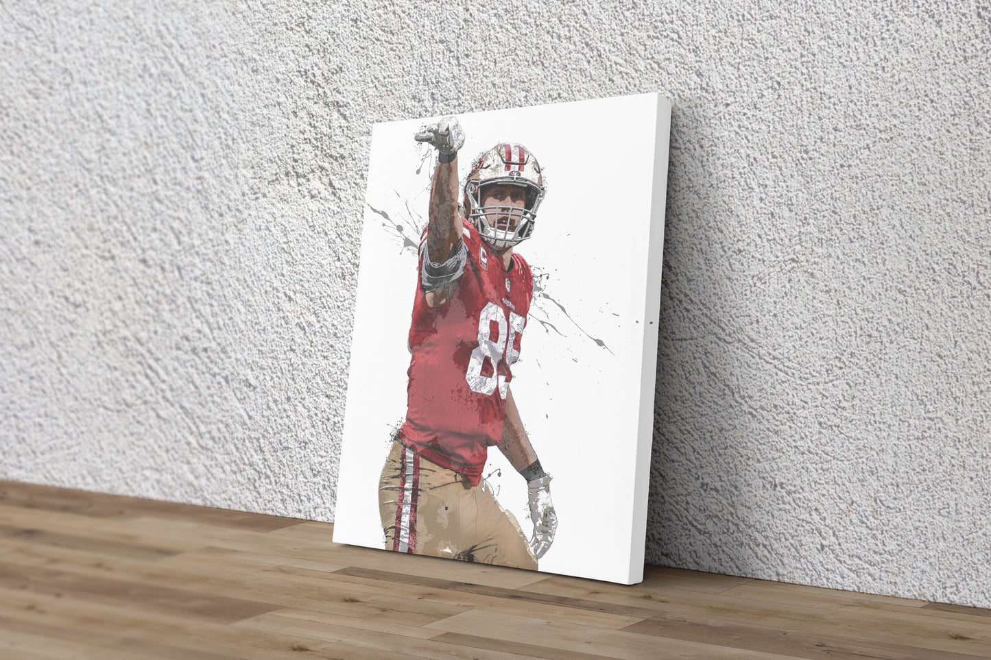 George Kittle Poster San Francisco 49ers Football Hand Made Posters Canvas Print Kids Wall Art Man Cave Gift Home Decor