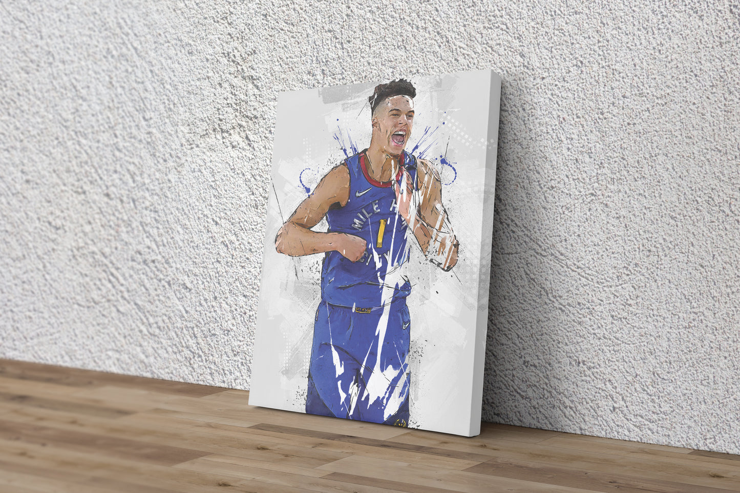 Michael Porter Jr. Poster Denver Nuggets Basketball Painting Hand Made Posters Canvas Print Wall Art Home Man Cave Gift Decor
