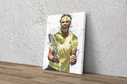 Rafael Nadal Poster Tennis player  Hand Made Posters Canvas Print Kids Wall Art Man Cave Gift Home Decor