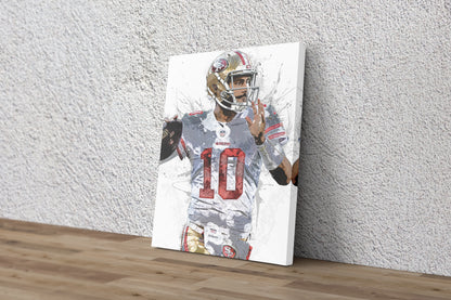 Jimmy Garoppolo Poster San Fransicso 49ers Football Hand Made Posters Canvas Print Kids Wall Art Home Man Cave Gift Decor