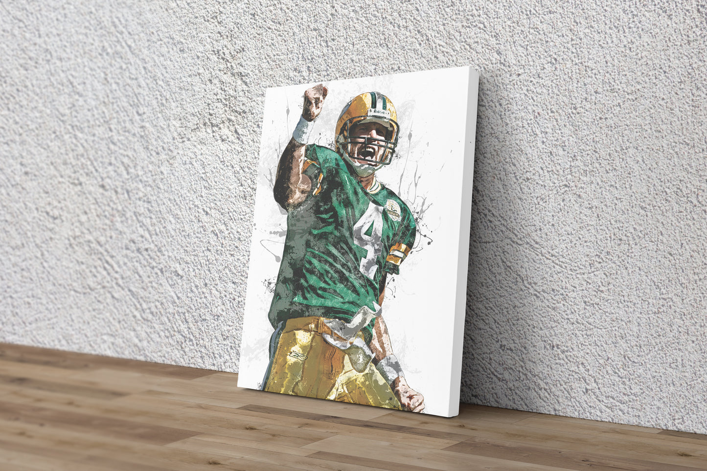 Brett Favre Poster Green Bay Packers Football Painting Hand Made Posters Canvas Print Kids Wall Art Man Cave Gift Home Decor