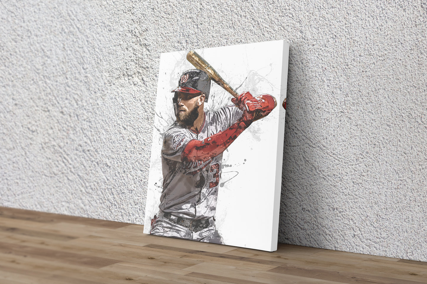 Bryce Harper Poster Philadelphia Phillies Baseball Painting Hand Made Posters Canvas Print Kids Wall Art Man Cave Gift Home Decor