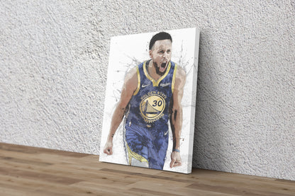 Stephen Curry Art Poster Golden State Warriors Basketball Hand Made Posters Canvas Print Kids Wall Art Home Man Cave Gift Decor