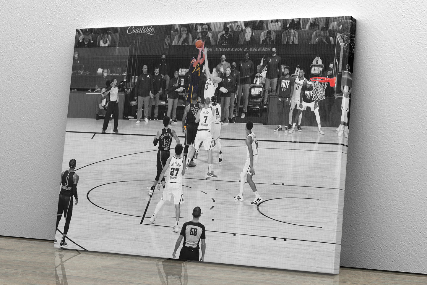Anthony Davis Buzzer Beater vs Nuggets Poster Los Angeles Lakers Basketball Hand Made Posters Canvas Print Wall Art Home Man Cave Gift Decor