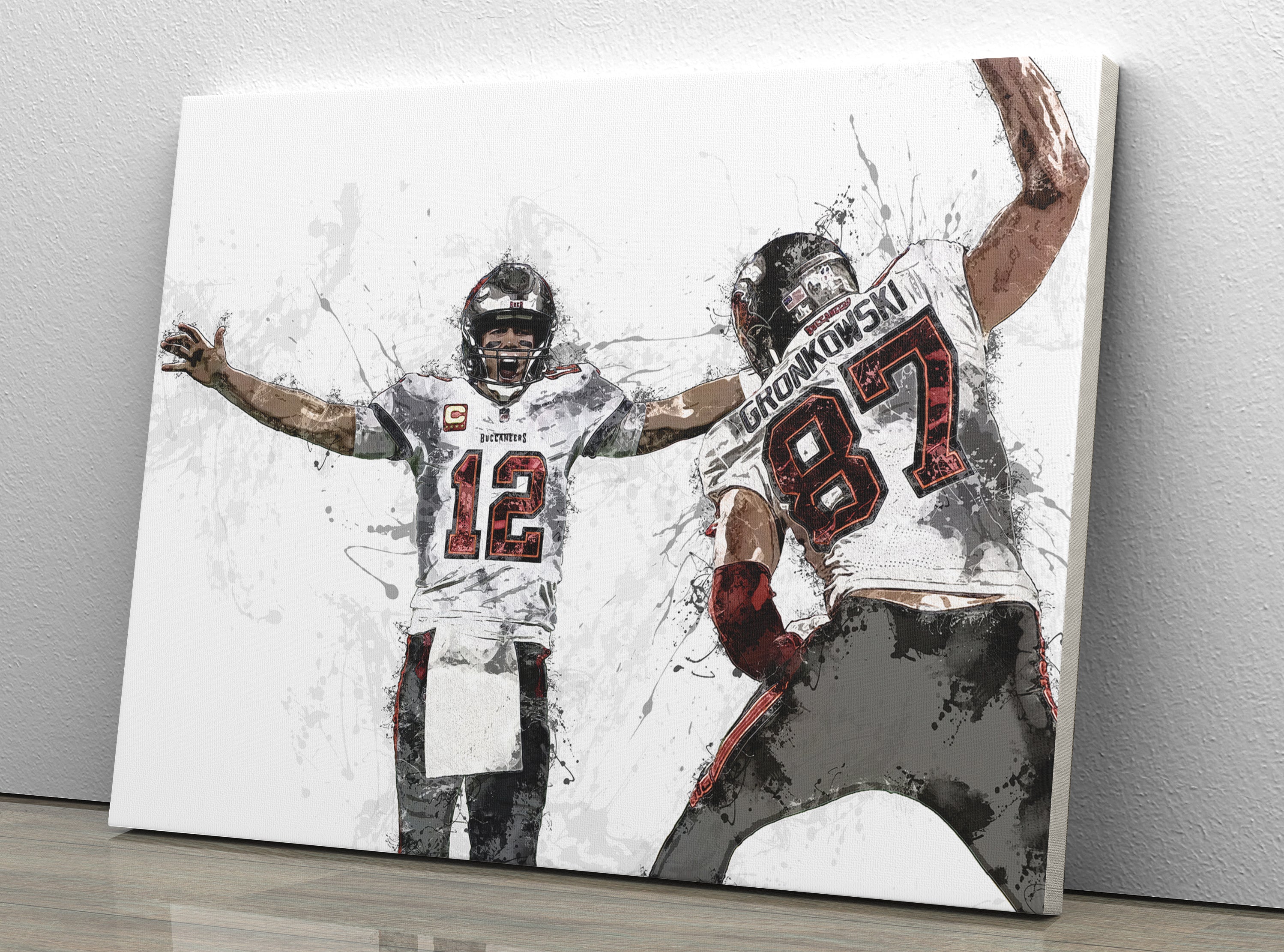 Tom Brady Rob Gronkowski Tampa Bay Buccaneers Poster Wall Art 