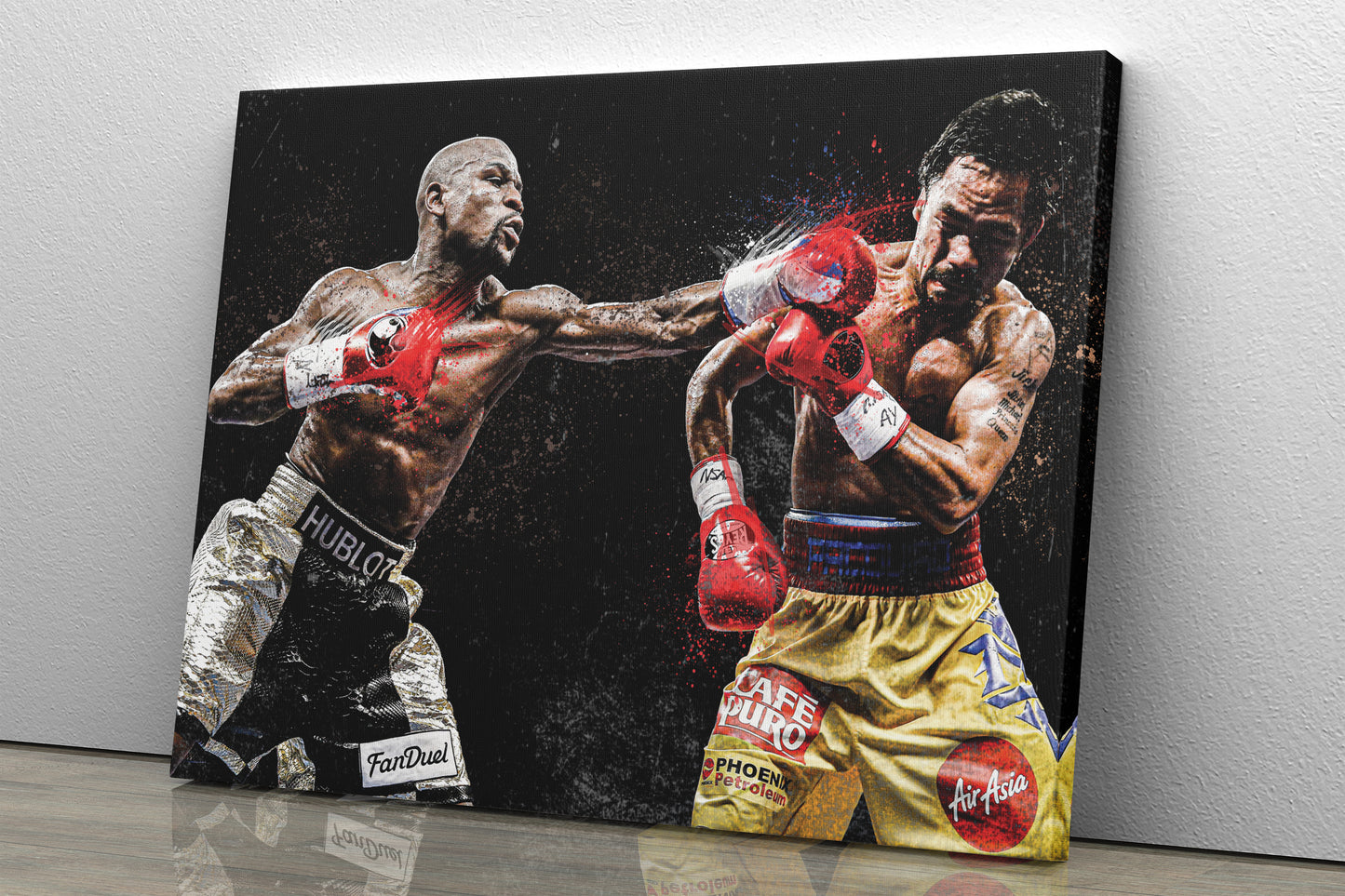 Floyd Mayweather Vs Manny Pacquiao Poster Boxing Hand Made Posters Canvas Print Wall Art Home Man Cave Gift Decor