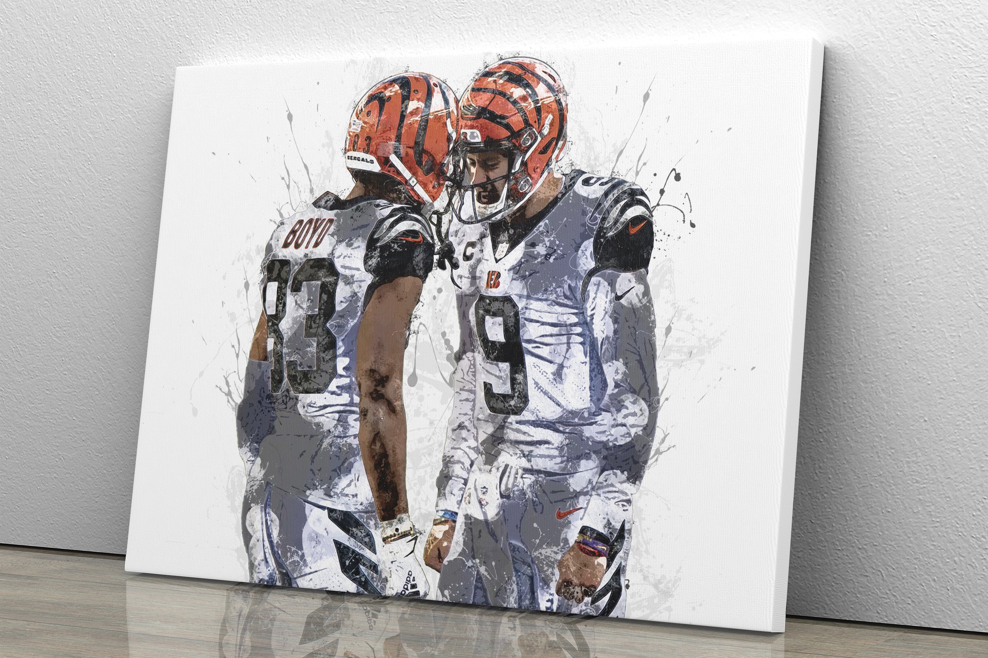 Joe Burrow Poster Cincinnati Bengals Canvas Wrap Wall Art 