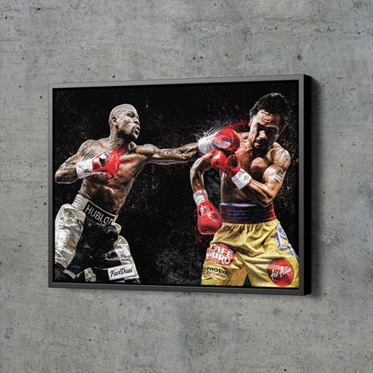 Floyd Mayweather Vs Manny Pacquiao Poster Boxing Hand Made Posters Canvas Print Wall Art Home Man Cave Gift Decor