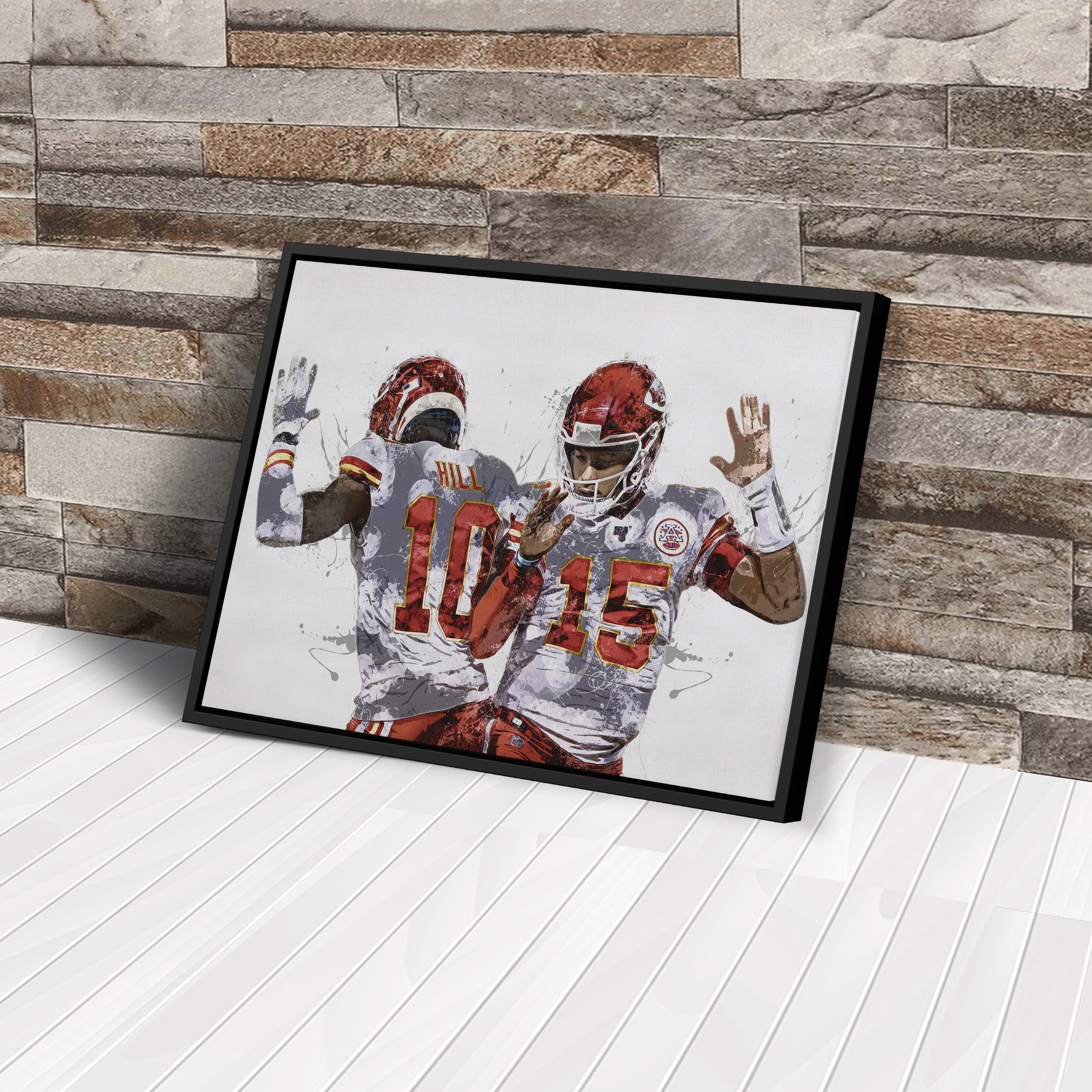 Tyreek Hill Poster Kansas City Chiefs Canvas Wrap Wall Art 