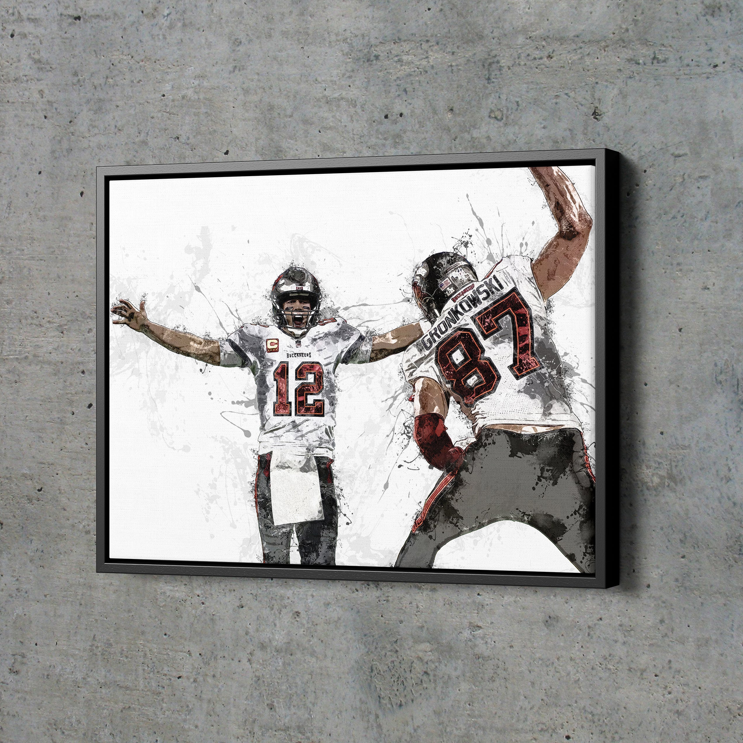 Tom Brady Rob Gronkowski Tampa Bay Buccaneers Poster Wall Art 