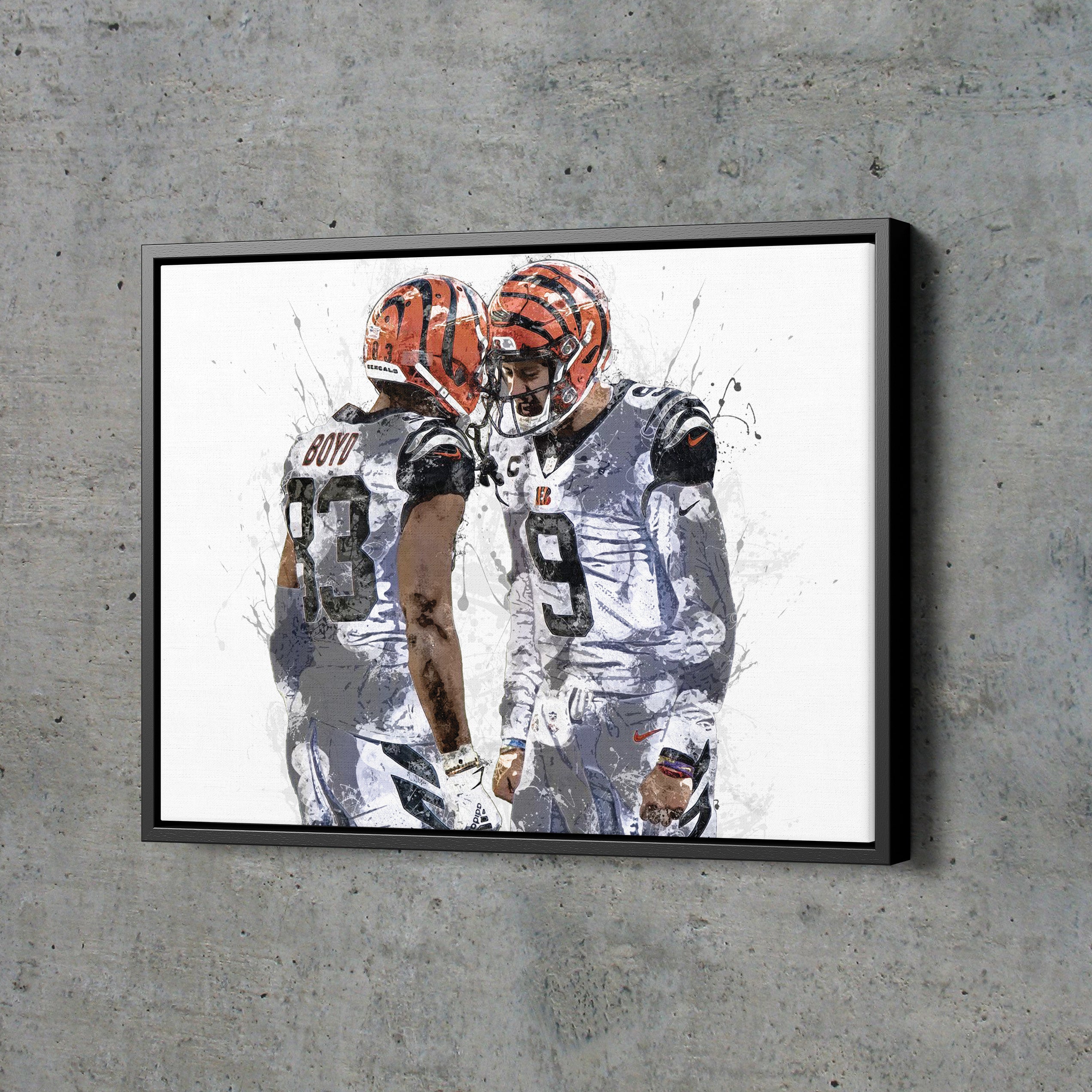 Joe Burrow Poster Cincinnati Bengals Canvas Wrap Wall Art 