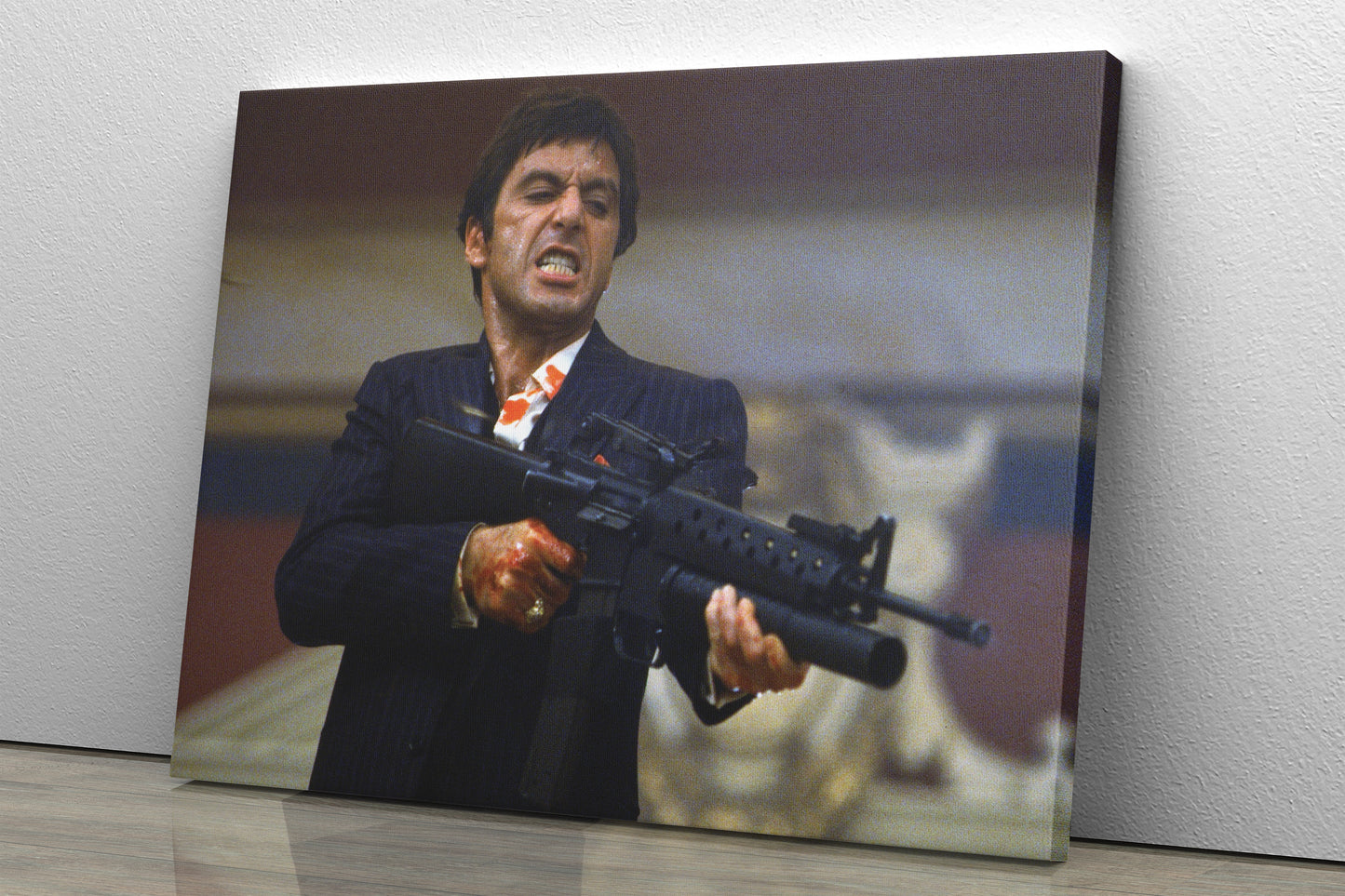 Scarface Poster Say Hello to My Litttle Friend Tony Montana Movie Hand Made Posters Canvas Print Wall Art Home Decor