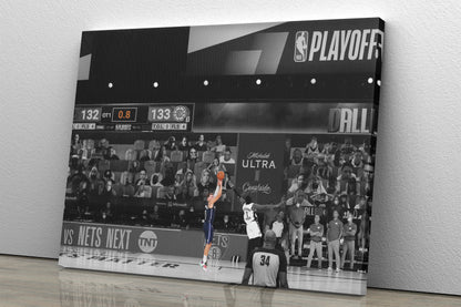 Luka Doncic Buzzer Beater vs Clippers Poster Dallas Mavericks Basketball Hand Made Posters Canvas Print Wall Art Home Decor