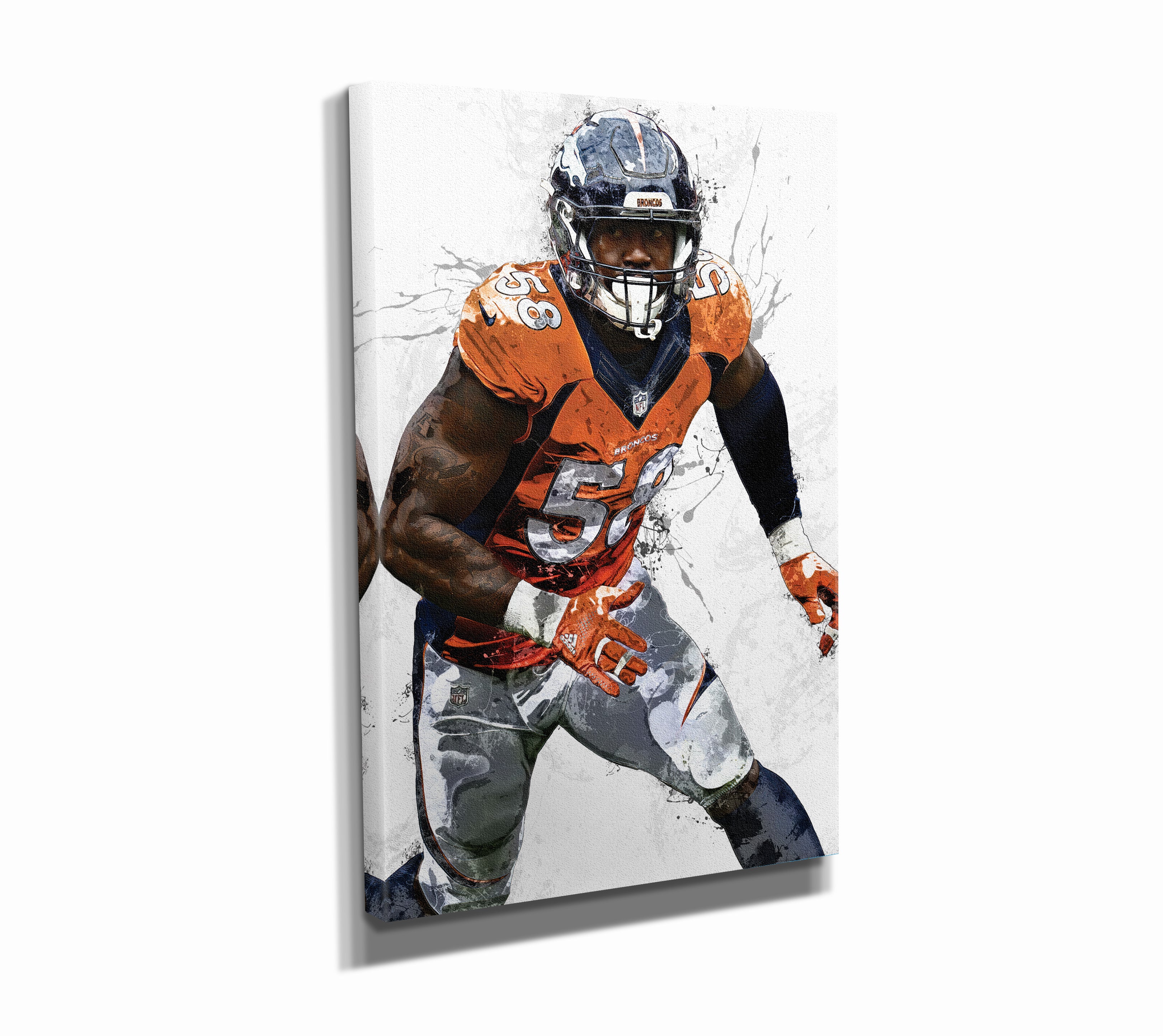 Frame De Art - Go Broncos! Jersey frame for Von Miller