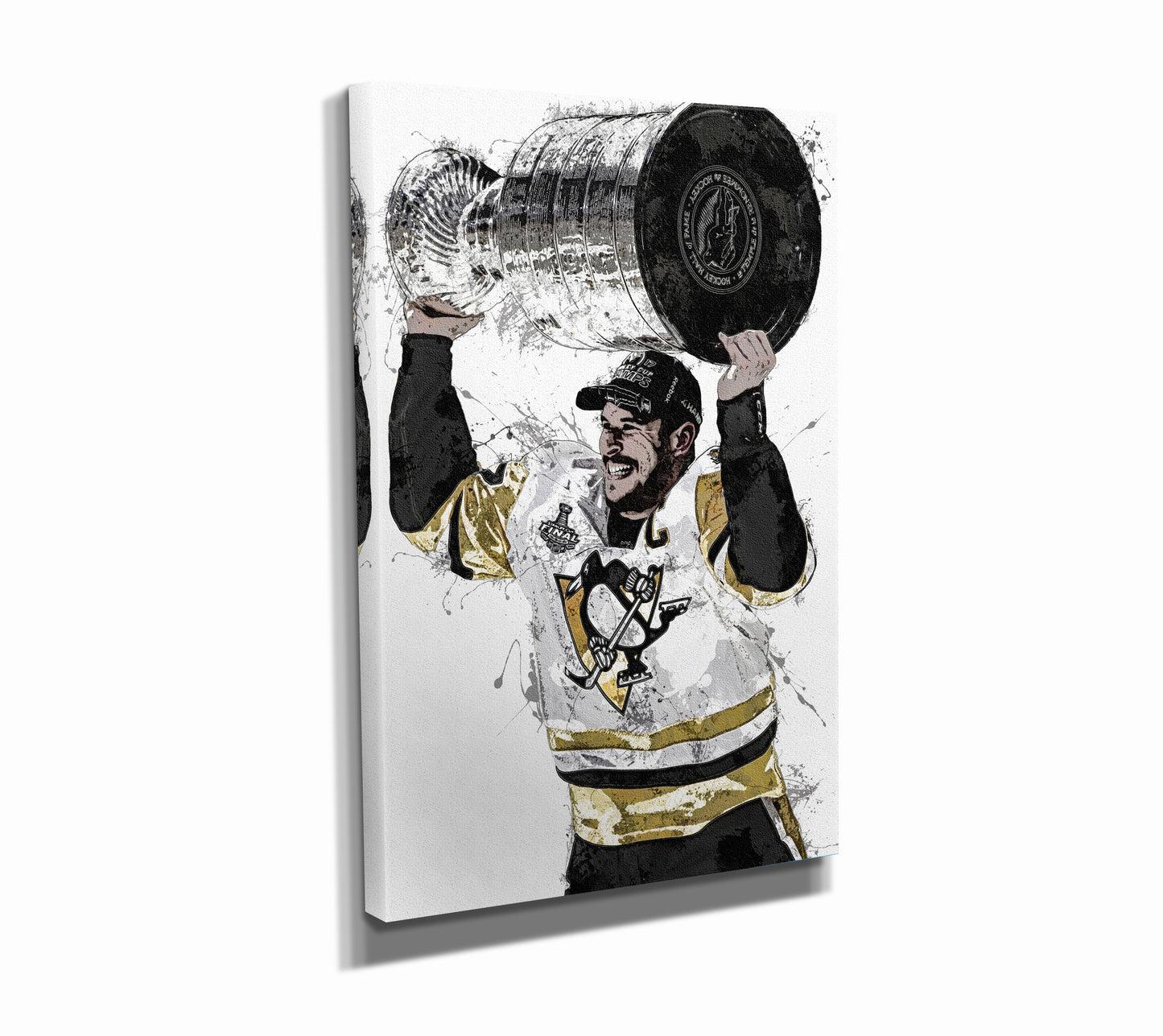 Sidney Crosby Poster Stanley Cup Pittsburgh Penguins Ice hockey Hand Made Posters Canvas Print Kids Wall Art Man Cave Gift Home Decor