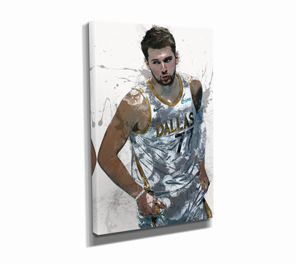Luka Doncic Poster Dallas Mavericks Digital Painting  Basketball Hand Made Posters Canvas Print Kids Wall Art Man Cave Gift Home Decor