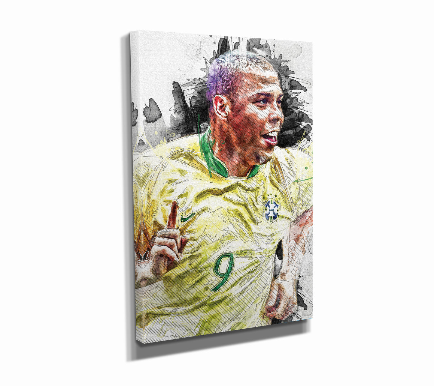 Ronaldo Poster Real Madrid Soccer Painting Hand Made Posters Canvas Print Kids Wall Art Man Cave Gift Home Decor