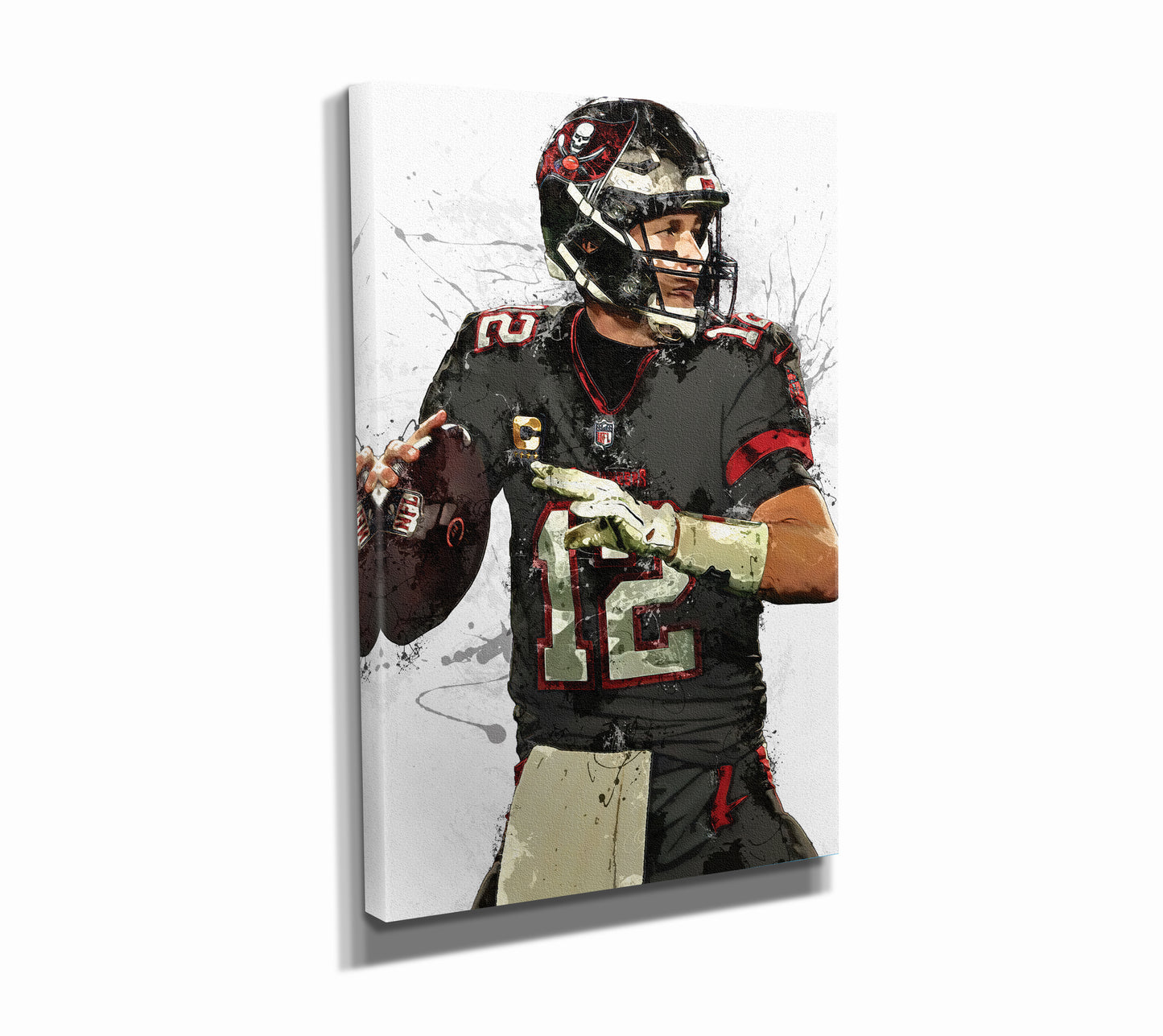 Tom Brady Poster Tampa Bay Buccaneers Football Hand Made Posters Canvas Print Kids Wall Art Home Man Cave Gift Decor