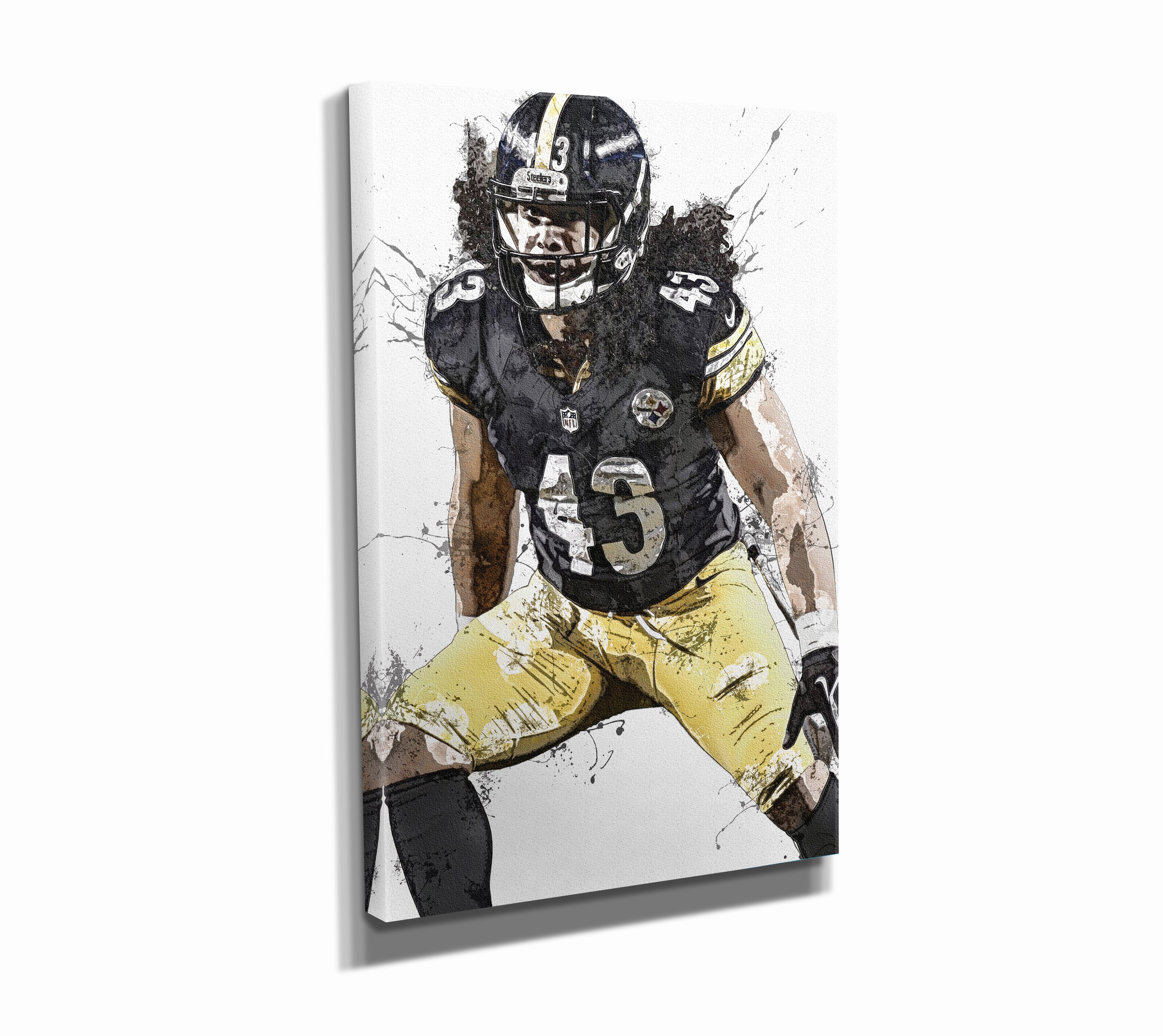 Pittsburgh Steelers - T Polamalu 14 Poster Print - Item