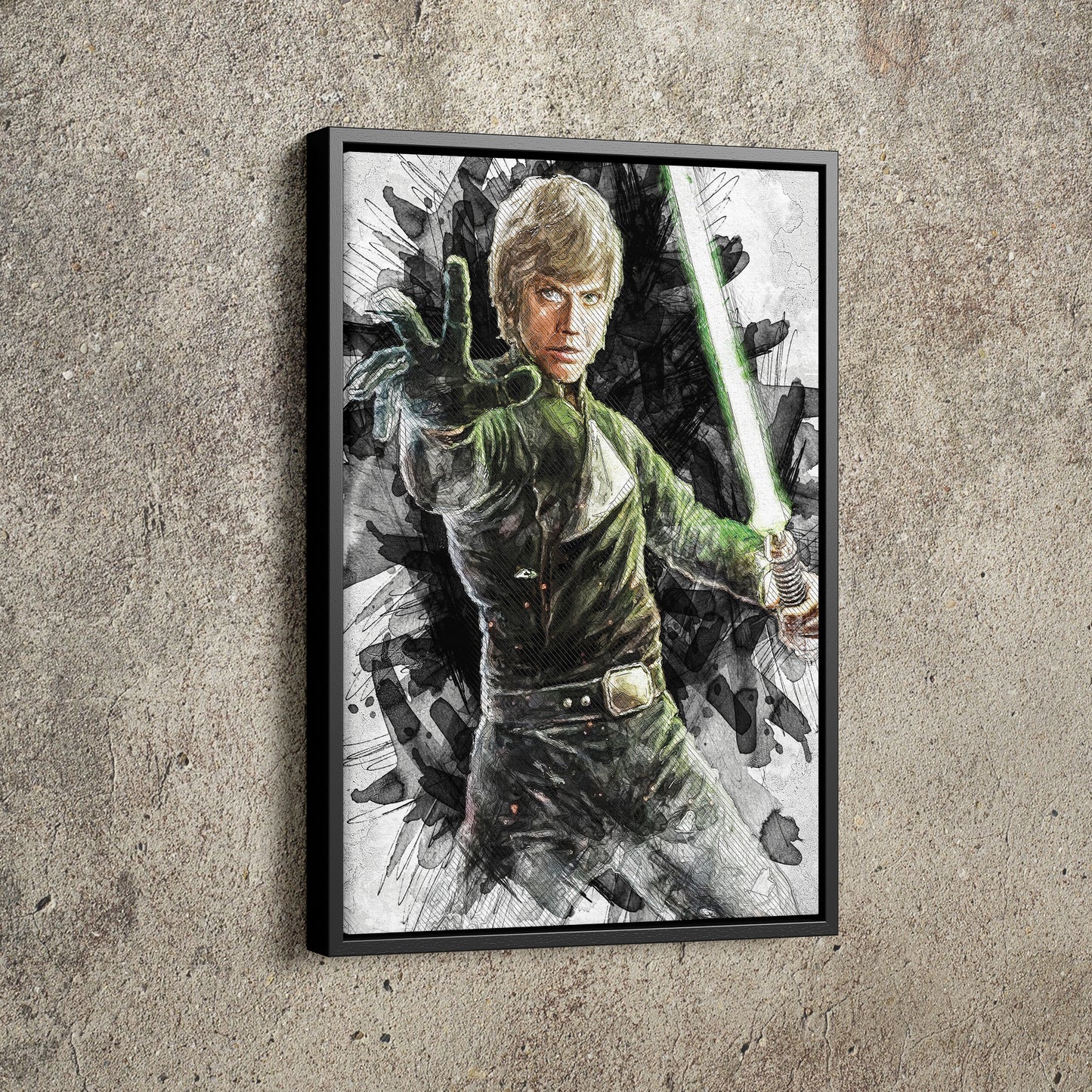 Luke Skywalker Poster Star Wars Movie Painting Hand Made Posters Canvas Print Kids Wall Art Man Cave Gift Home Decor