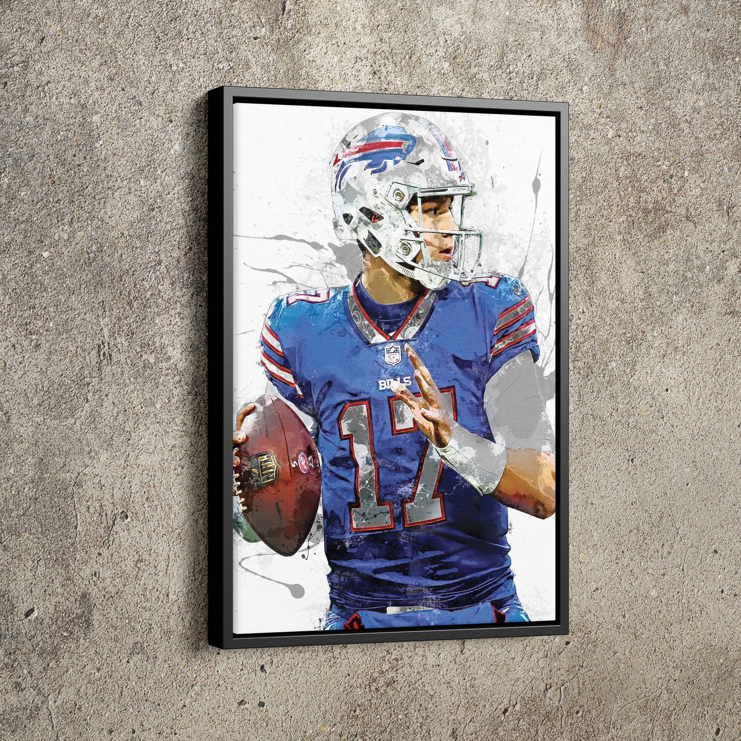 Josh Allen Poster Buffalo Bills Footbal Hand Made Posters Canvas Print Wall Art Man Cave Gift Home Kids Decor