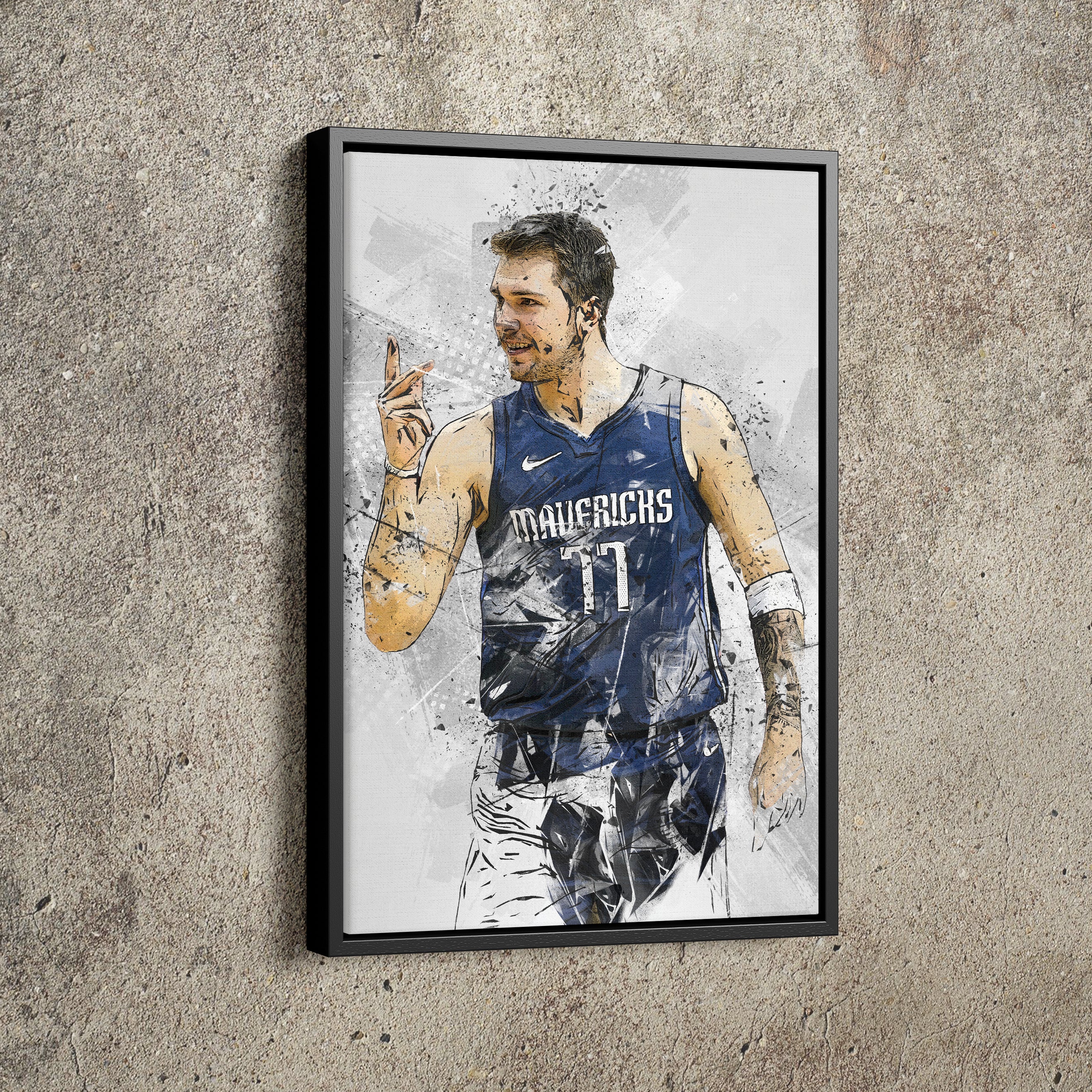 Luka Doncic Art Poster Dallas Mavericks Basketball Hand Made