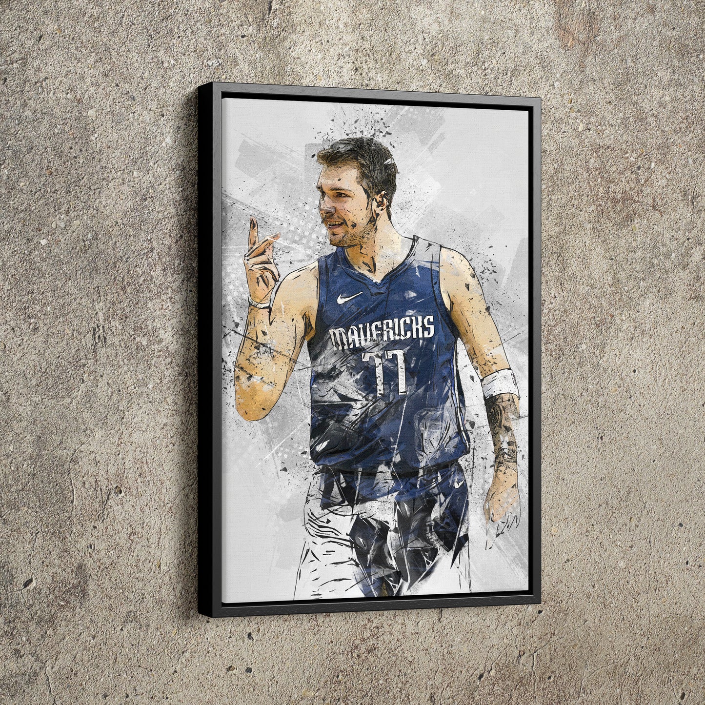 Luka Doncic Poster Dallas Mavericks Basketball Hand Made Posters Canvas Wall Art Home Decor