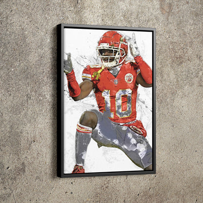 Tyreek Hill Poster Kansas City Chiefs Football Painting Hand Made Posters Canvas Print Wall Art Man Cave Gift Home Kids Decor