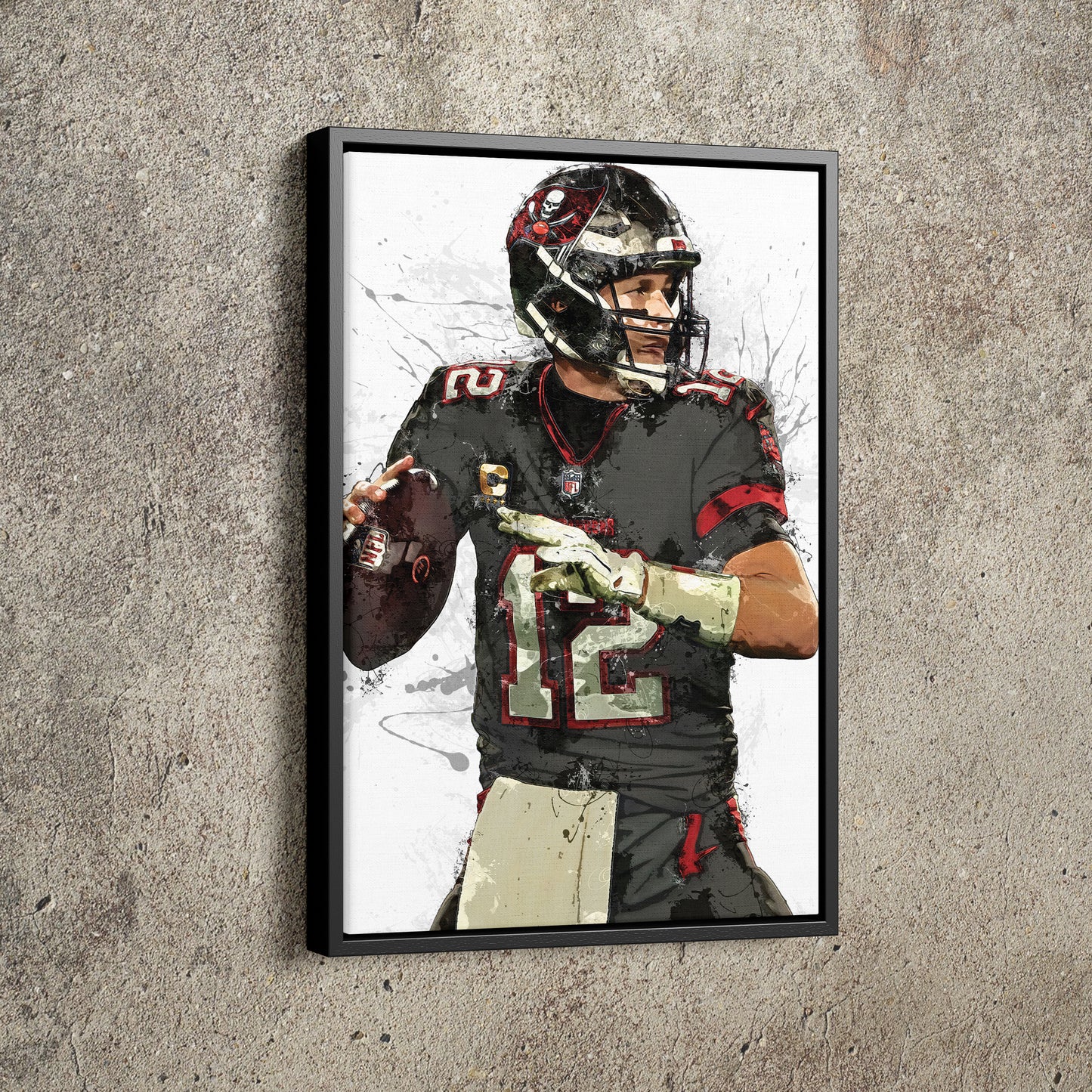 Tom Brady Poster Tampa Bay Buccaneers Football Hand Made Posters Canvas Print Kids Wall Art Home Man Cave Gift Decor