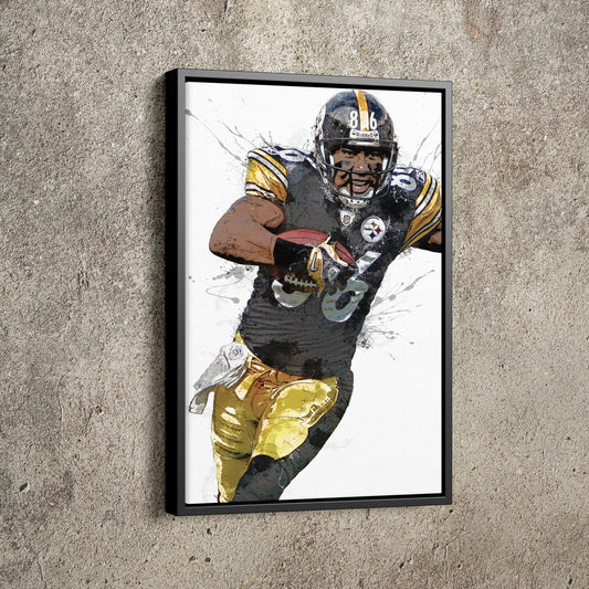 Hines Ward Poster Pittsburgh Steelers Painting Football Hand Made Posters Canvas Print Kids Wall Art Home Man Cave Gift Decor