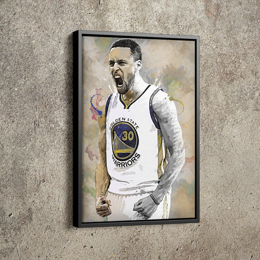 Stephen Curry Poster Golden State Warriors Basketball Hand Made Posters Canvas Print Kids Wall Art Man Cave Gift Home Decor