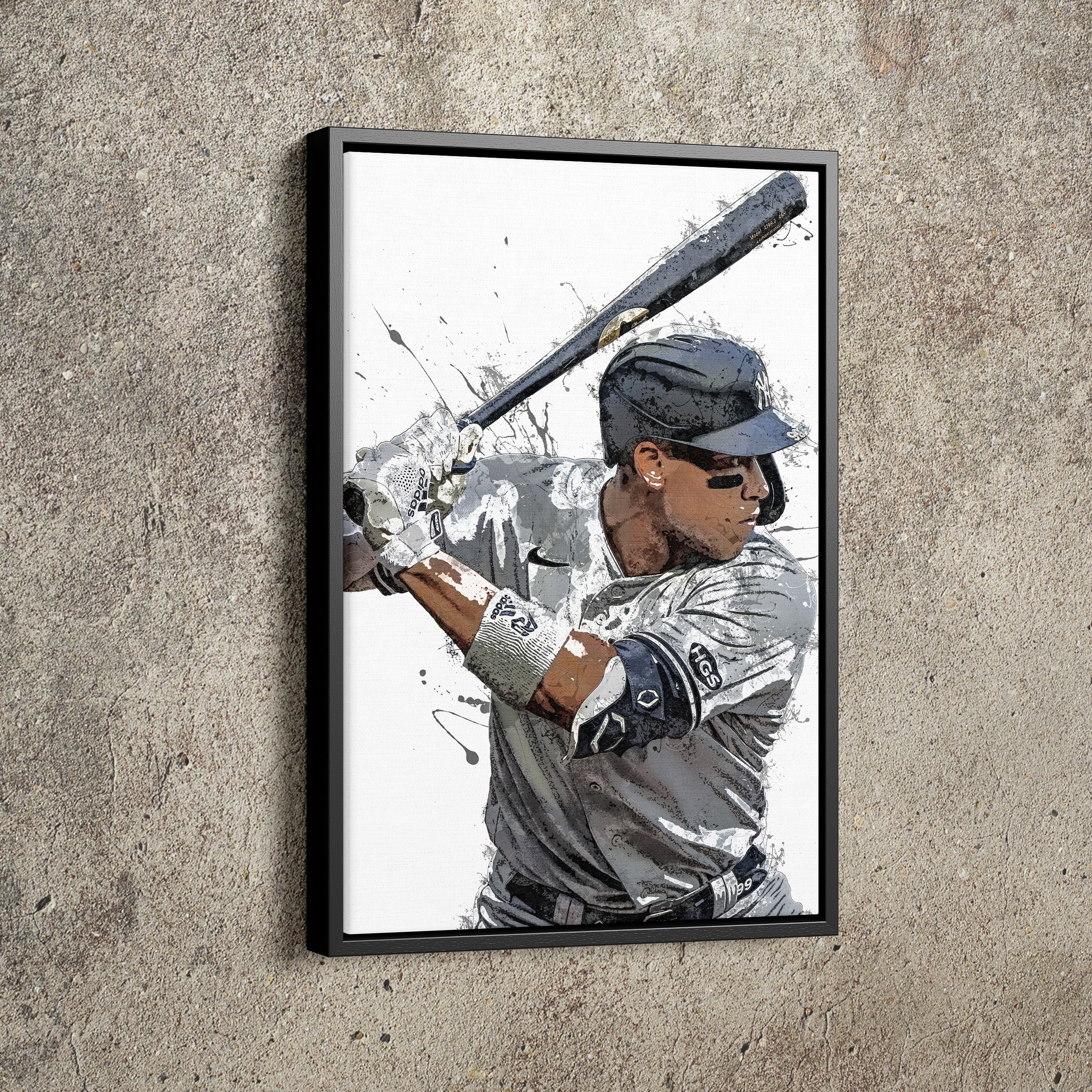 Aaron Judge Poster New York Yankees Hand Drawn Poster Canvas