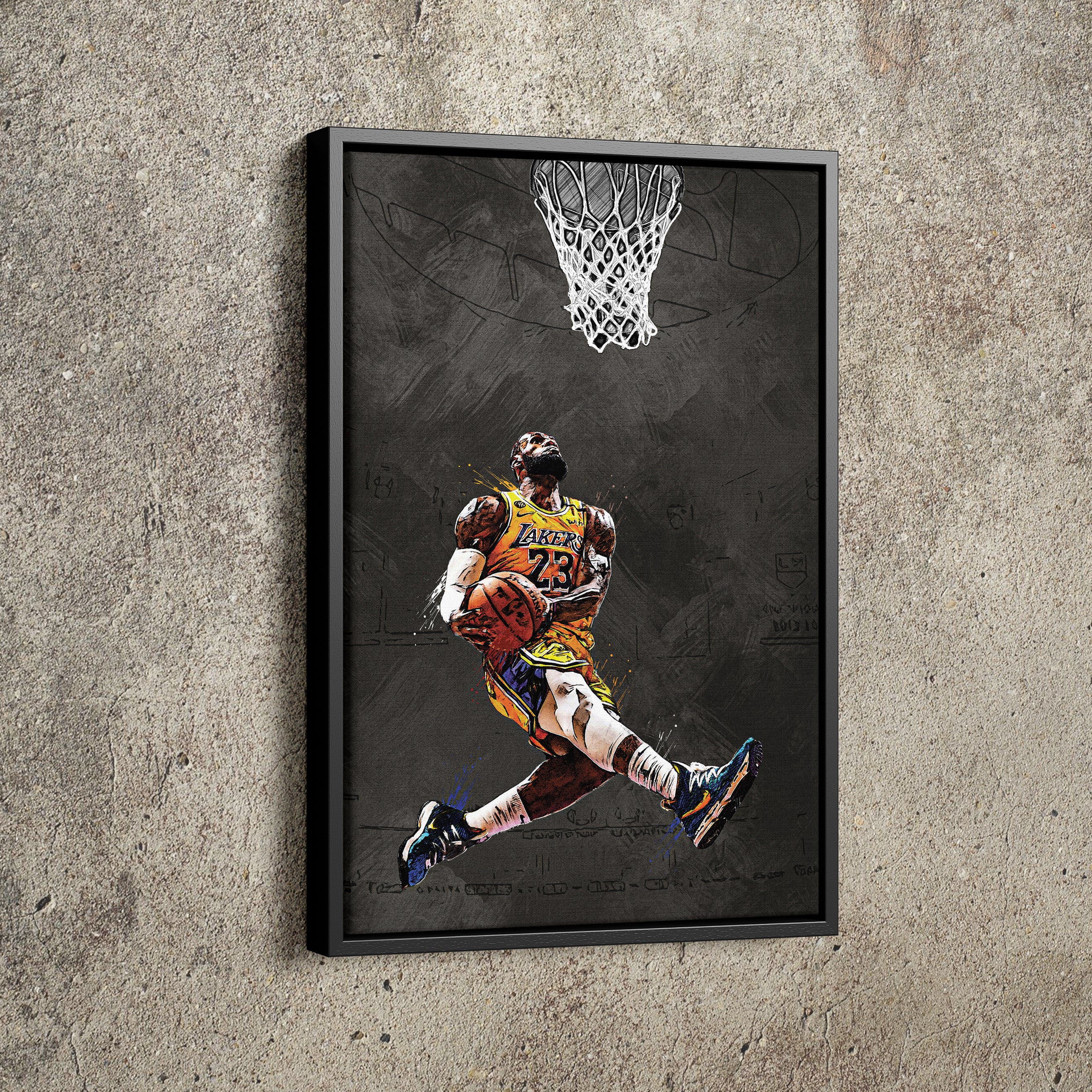 LeBron James Lakers Poster 23 Photo Wall Art Print