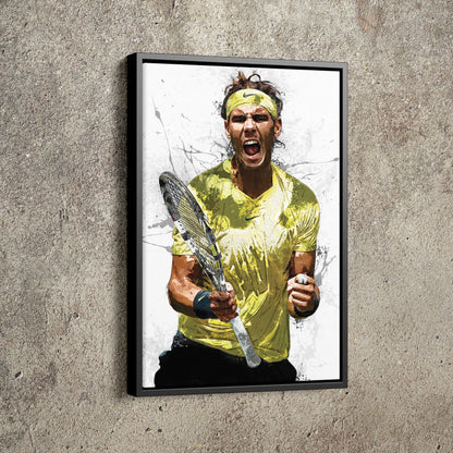 Rafael Nadal Poster Tennis player  Hand Made Posters Canvas Print Kids Wall Art Man Cave Gift Home Decor