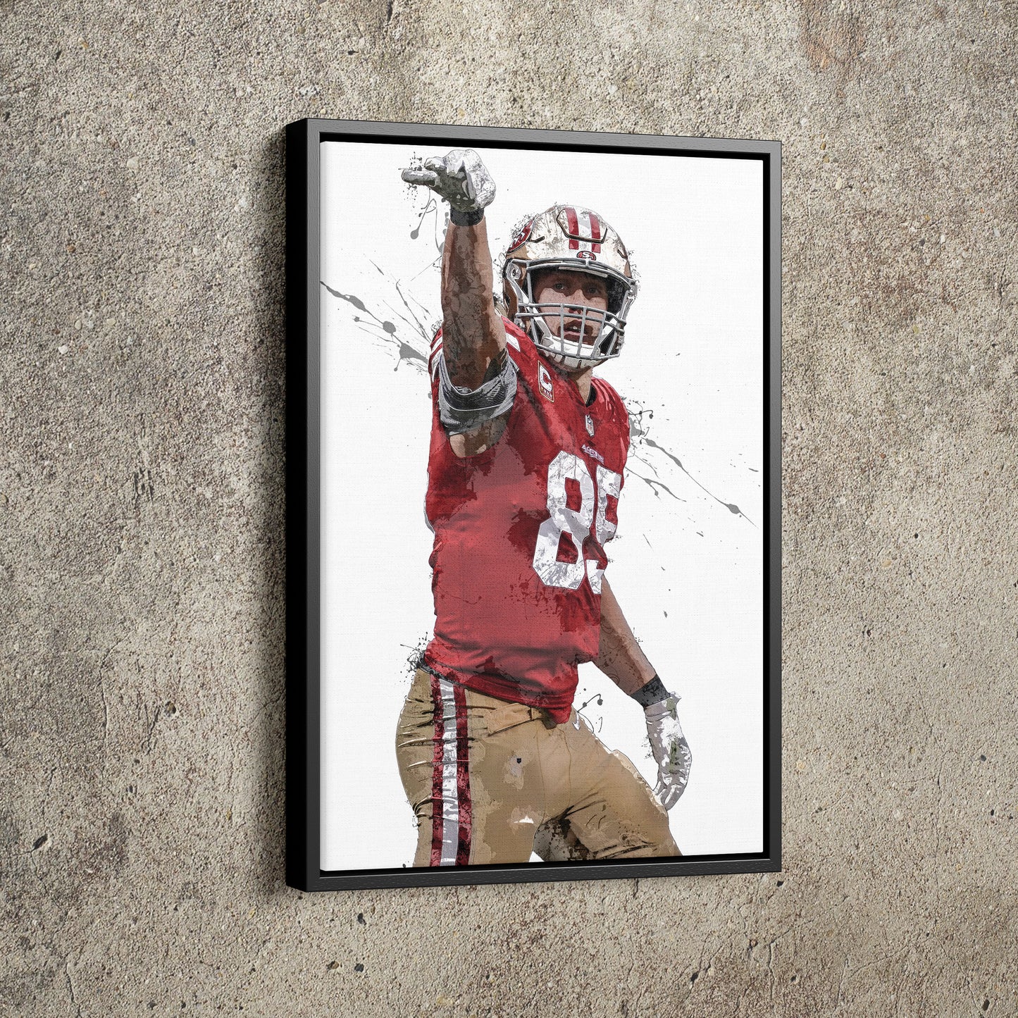 George Kittle Poster San Francisco 49ers Football Hand Made Posters Canvas Print Kids Wall Art Man Cave Gift Home Decor