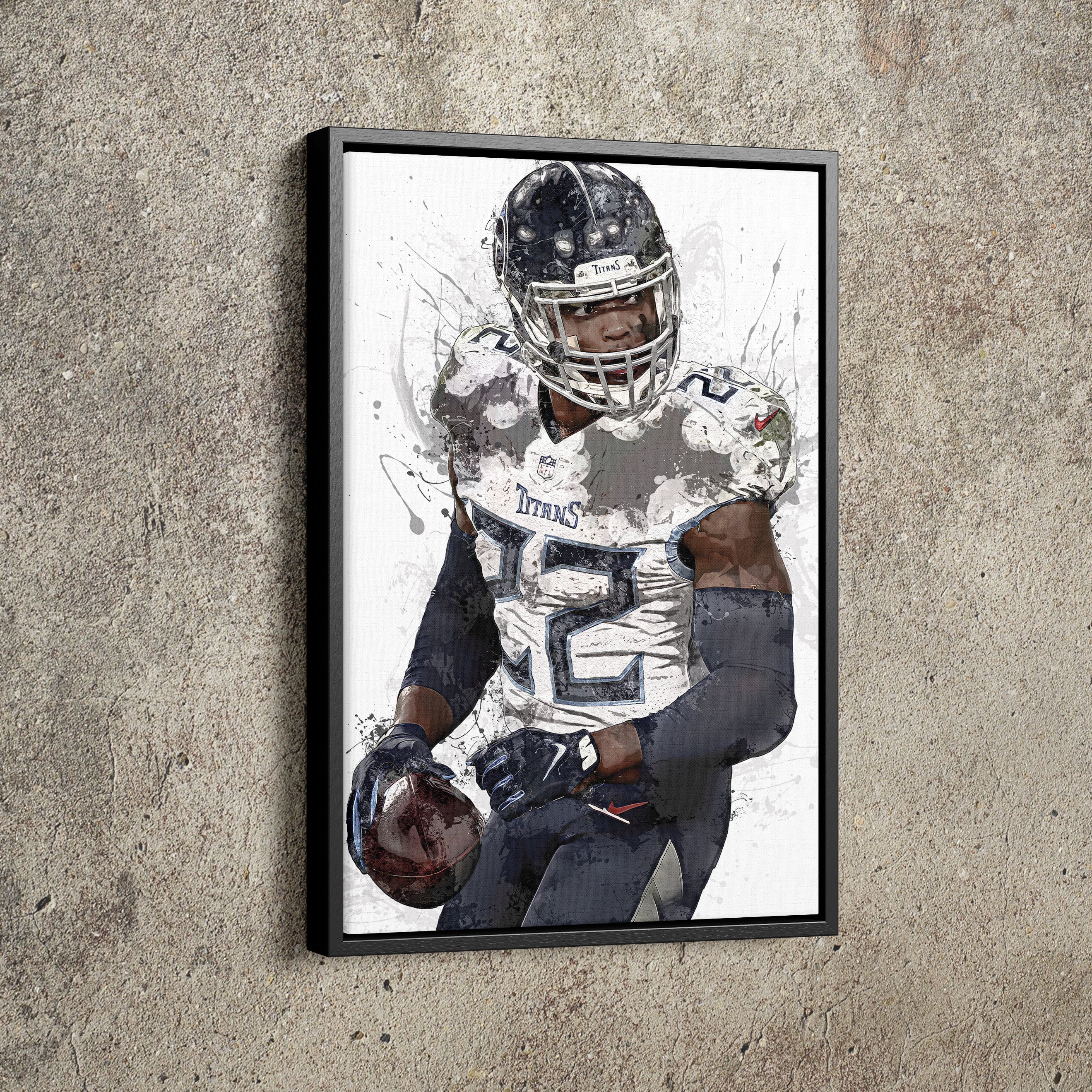 Derrick Henry Poster Tennessee Titans Football Painting Hand Made Post –  CanvasBlackArt