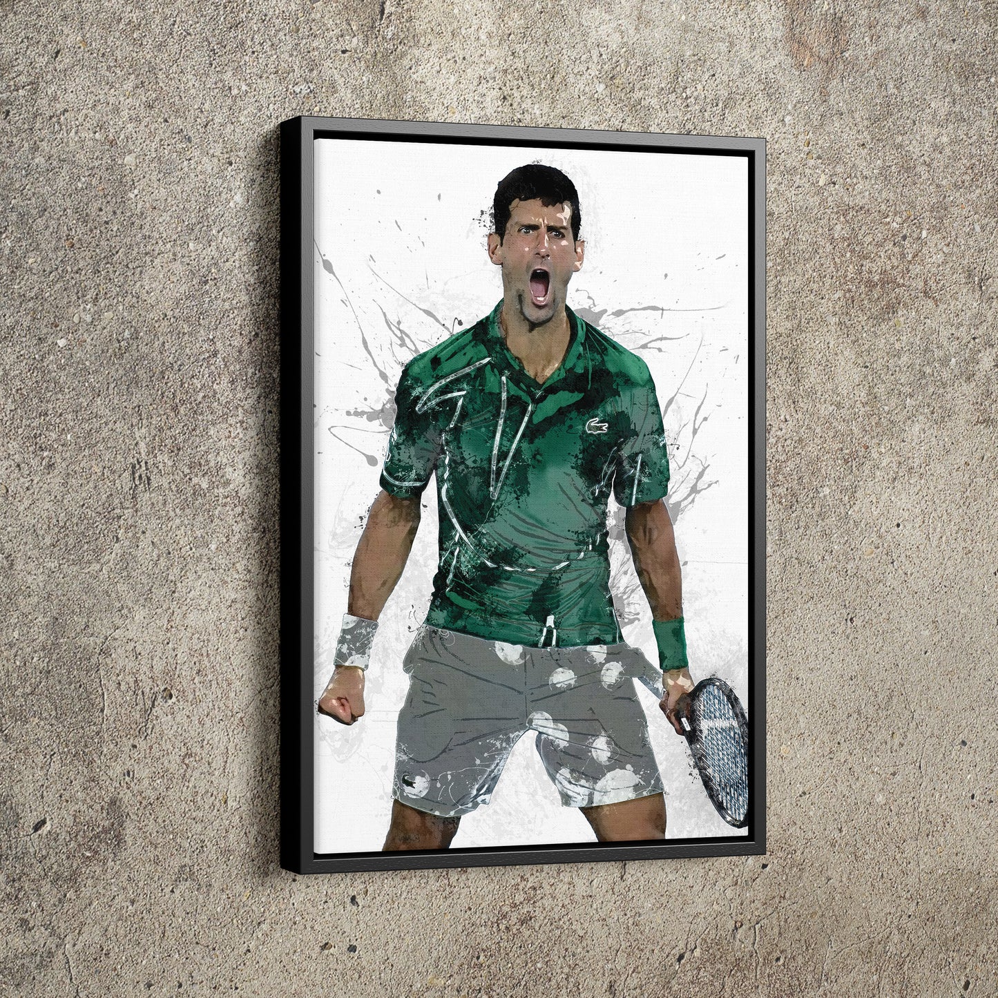 Novak Djokovic Poster Tennis player Hand Made Posters Canvas Print Kids Wall Art Man Cave Gift Home Decor