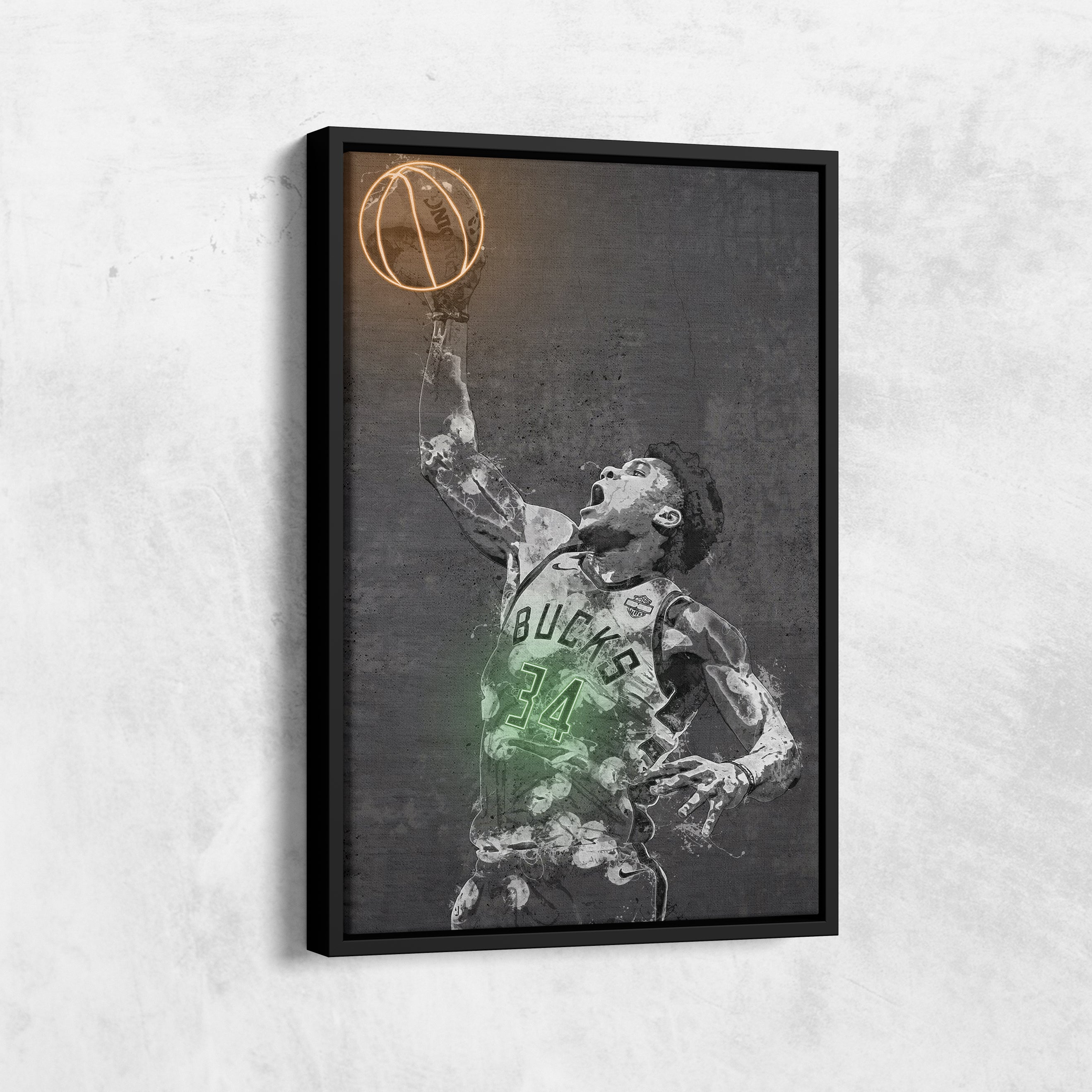 Giannis Antetokounmpo Dunk Milwaukee Basketball Decor Wall Art Pr - POSTER  20x30