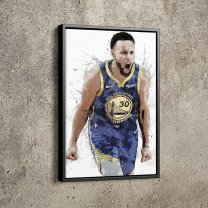 Stephen Curry Art Poster Golden State Warriors Basketball Hand Made Posters Canvas Print Kids Wall Art Home Man Cave Gift Decor