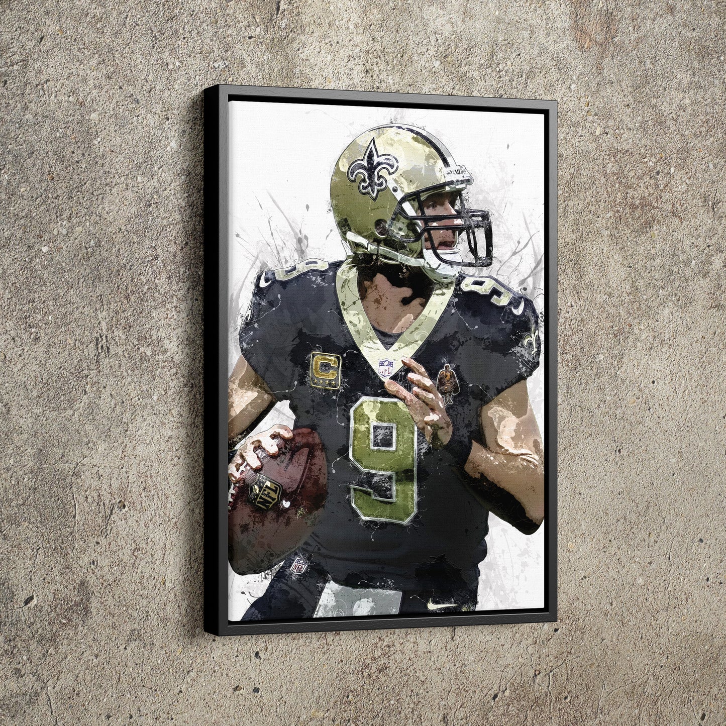 Drew Brees Poster New Orleans Saints Football Painting Hand Made Posters Canvas Print Wall Art Man Cave Gift Home Kids Decor