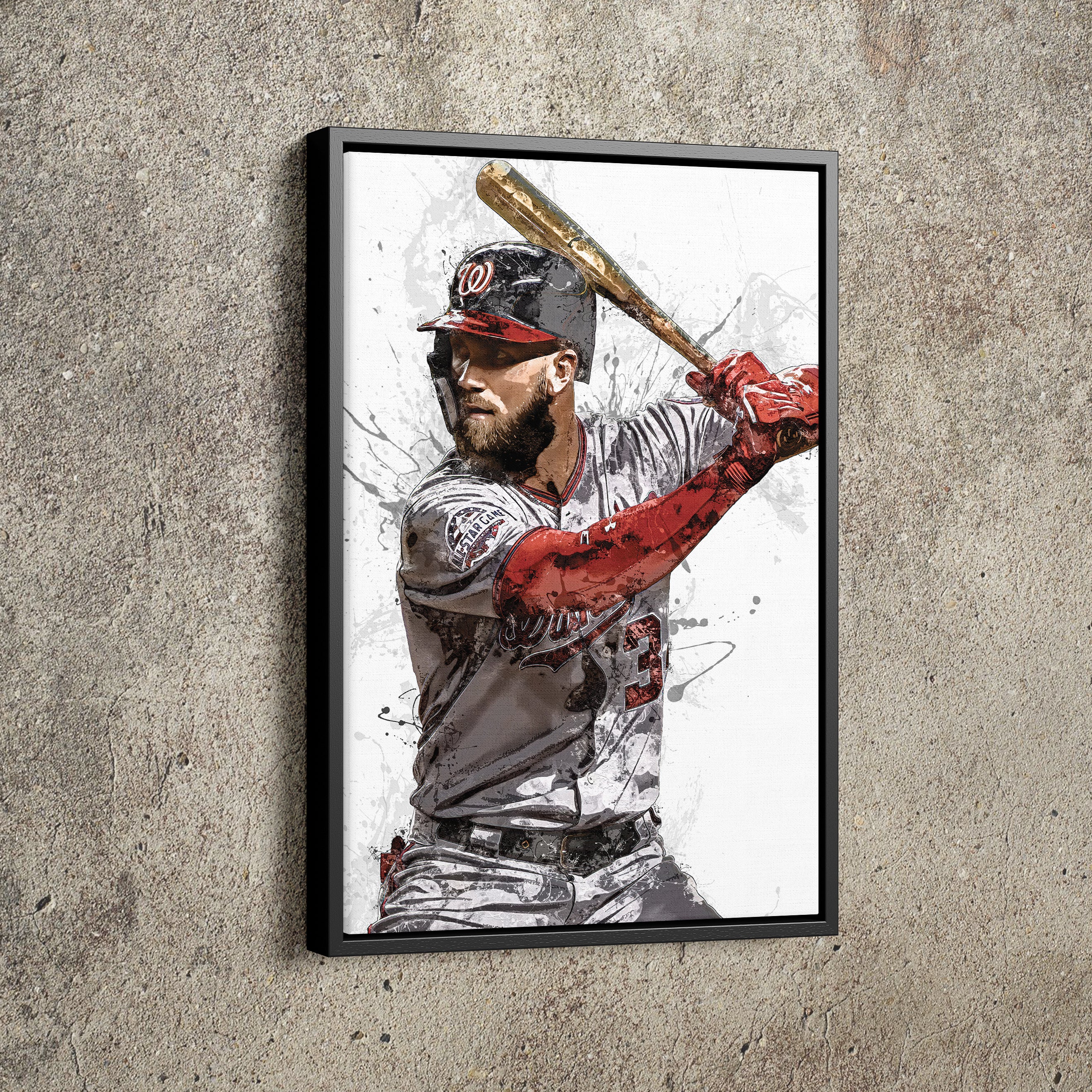 Baseball Pitching Grips Gallery Wrapped Framed Canvas Prints - Unframed  Poster - Home Decor Wall Art