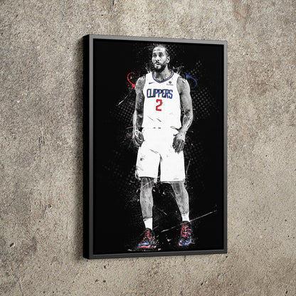 Kawhi Leonard Poster Los Angeles Clippers Basketball Painting Hand Made Posters Canvas Print Kids Wall Art Man Cave Gift Home Decor