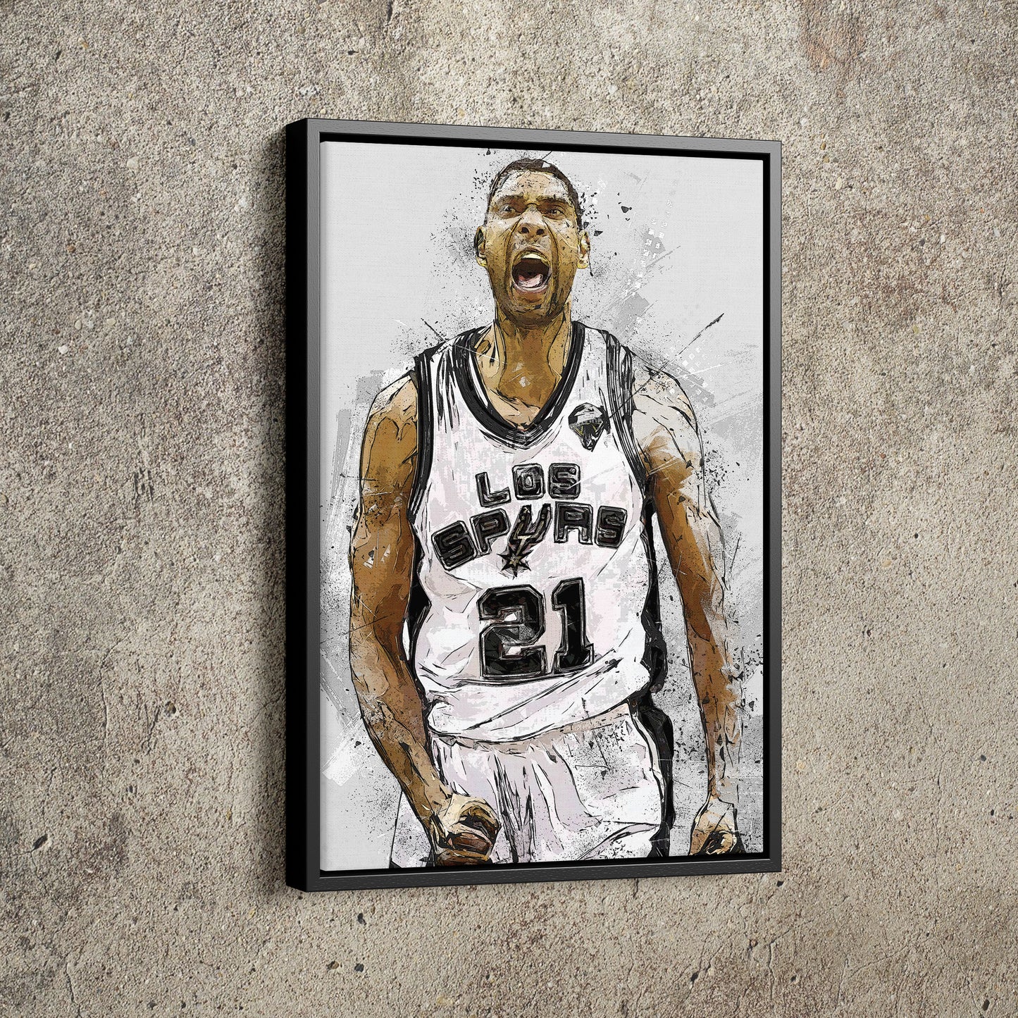 Tim Duncan Poster San Antonio Spurs  Basketball Hand Made Posters Canvas Print Wall Art Home Decor